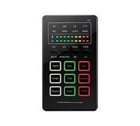 DLOETT MX1 Mini Sound Card Voice Changer Portable Audio Mixing Board BT Connection Type-C Interface with Multiple Sound Effects
