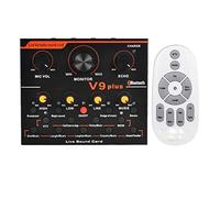 DLOETT Professional Audio Mixer Audio USB External Sound Card Headset Microphone Webcast Entertainment Streamer Live Sound Card