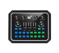DLOETT Professional Mixer Sound Board Card Multi-Music Effect High &Low Pitch Regulation DSP Processor Chips