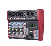 DLOETT SM-68 6-Channel Mixer Digital Sound Card Mixing Console Built-in 16 Effects with USB Audio Interface Supports