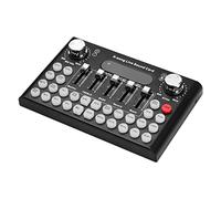 DLOETT Smartphone Computer Live Sound Card Voice Changer Device Audio Mixer Built-in Multiple Sound Effects for Recording