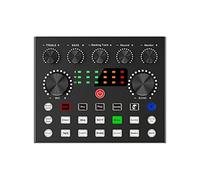 DLOETT V8S Audio Mixer USB External Sound Card Mobile Phone Live Voice Changer Sound Card With Multiple Sound Effects