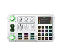 DLOETT X10 Computer Mobile Phone Live Sound Card with 48V XLR OTG Port Interface Mixer Recording (Color : Wit)