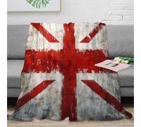 DLONIRPEX 3D Printed british-flag-art Thermal Blanket Microfiber Soft Cosy Bedding Warm vintage-styled-design Blanket Compact Portable Non Pilling for Office Workers Teens Adults 60x80inch(150x200cm)