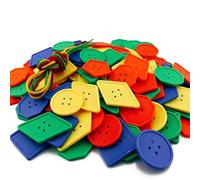 DLOnline 120 PCS Button puzzle toyBig button threading toyï¼Å’button lacing ToyButton toysBig Bag of ButtonsButtons AssortedBright ButtonsPlastic Buttons toy