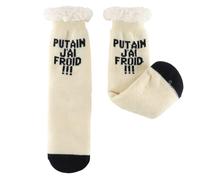 DLP - Lined Socks Non-Slip - Sherpa Putain J'ai Froid - One Size