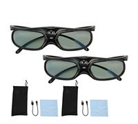 DLP Link 3D Glasses, Rechargeable 3D Active Glasses 144Hz Refresh Rate Compatible for Vivitek, for LTV 2500, for LTV 3500, for Vanish TV Projectors