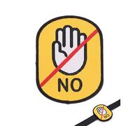 DLPRK DOG LEASH PATCH "DO NOT PATCH" 1 x Fabric Sticker - Warning for Reactive, Anxious Dogs & in Training Creates Safe Distance