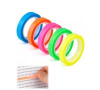 DLPRK Transparent Adhesive Strips, Pack of 5 Thin Adhesive Strips, Transparent Sticky Notes & Highlighters, Residue-Free & Ideal Protection for Study Texts & Office Organisation