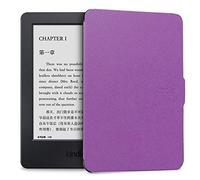 DLRSET E-book Protective-Shell, 1Pcs New Ultra Slim Smart Magnetic PU Leather Protective Shell Smart Case Folio Cover For Kindle Paperwhite 1/2/3 (Color : Purple)