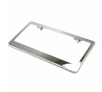 DLRSET Effect License Number Plate, 1pc Stainless Steel License Plate Vehicles Only For American Canada Car Frame Tag Cover Holder For Auto Truck (Color : Silver)