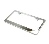DLRSET Effect License Number Plate, 1pcr Stainless Steel License Plate Frame ,Tag Cover Holder For Auto Truck Vehicles Only For American Canada Car (Color : Silver)