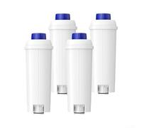 DLSC002 Water Filter for De'Longhi Coffee Machines - for ion Exchange Resin & Activated Carbon - Reduces Limescale Odour - For ECAM for esam for etam Series - 2 Month Lifespan White(4 pcs)