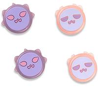 DLseego 4 PCS Thumb Grips Soft Silicone Thumbsticks Cover for Switch/Switch Lite, Cute 3D Cartoon Analog Stick Caps for Joystick Controller, Purple