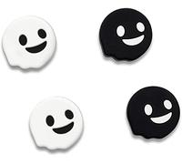 DLseego 4 PCS Thumb Grips Soft Silicone Thumbsticks Cover for Switch/Switch Lite, Cute 3D Cartoon Analog Stick Caps for Thumb Grips Controller, Black+White