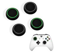 DLseego 4PCS Thumb Grips Caps for Xbox One X S PS5 PS4 PS3 PlayStation DualSense Switch Pro Wireless Controller Steam Deck, Soft Silicone Anti-Slip Button Cap Joystick Cover - Black 1