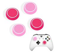 DLseego 4PCS Thumb Grips Caps for Xbox One X S PS5 PS4 PS3 PlayStation DualSense Switch Pro Wireless Controller Steam Deck, Soft Silicone Anti-Slip Button Cap Joystick Cover - Pink