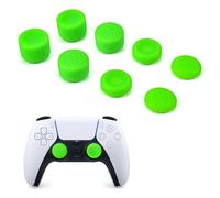 DLseego 8PCS Thumb Grips Caps for Xbox One PS5 PlayStation4 DualSense Switch Pro Wireless Controller Steam Deck, Soft Silicone Anti-Slip Button Cap Joystick Cover with 2 Heights - Green