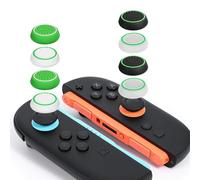 DLseego 8PCS Thumb Grips Designed for Nintendo Switch 2 (2025), Soft Silicone Joycon Analog Controller Protective Anti-Slip Cover Button Joy Con Joystick Caps Covers, Circle - Green