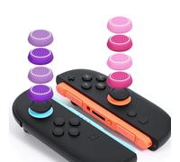 DLseego 8PCS Thumb Grips Designed for Nintendo Switch 2 (2025), Soft Silicone Joycon Analog Controller Protective Anti-Slip Cover Button Joy Con Joystick Caps Covers, Circle - Pink