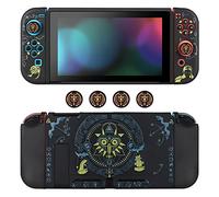 DLseego Case Compatible with Switch,Dockable Protective Soft Case,with joycon Cover and Switch Accessories 4 Thumb Grip Caps,Cool Protective Shell,Anti-Scratch and Shock Absorption,Zelda