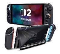 DLseego Clear Hard Case for Nintendo Switch 2 (2025) with Detachable Soft TPU JoyCon Controller Protectors Cover- Shockproof & Scratch-Resistant Console Shell