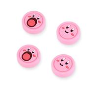 DLseego Cute 4-Pack Thumb Grips for Switch/Switch Lite/OLED - Soft Silicone Joy Con Joystick Cover - Pink