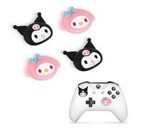 DLseego Cute Rabbit 4PCS Thumb Grips Caps for Xbox One PS5 PlayStation4 DualSense Switch Pro Wireless Controller Steam Deck, Soft Silicone Anti-Slip Button Cap Japanese Cartoon 3D Joystick Cover
