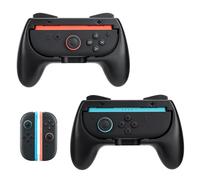DLseego Hand Grips Compatible with Switch 2 Controller, 2 Pack Comfort Game Controller Grips Anti-Slip and Wear-Resistant Joy-C Handle Grip Holder,Black