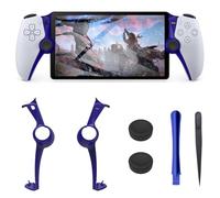 DLseego Handheld Decorative Strip Shell for PS Portal,Replacement Case Cover with 2PCS Thumbstick Grip Caps for PlayStation Portal Remote Player Handle,Purple