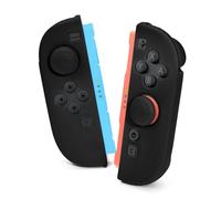 DLseego Protective Case for Nintendo Switch 2 Joy Con Controllers, 1 Pairs Handheld Soft Silicone TPU Cover Replacement Shell Pure Color Case Suitable for 2025 Model Joy Cons - Black