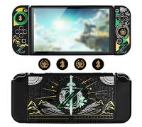 DLseego Protective Case for Switch OLED,Soft Protective Cover Cool Dockable Switch Shell Case Shock Absorption Protective Cover-White Sword