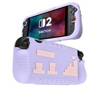 DLseego Protective Soft Case for Nintendo Switch 2 (2025), TPU Grip Cover for Joy Con, Controller Protectors-Shockproof & Scratch-Resistant Console Shell, Game Patterns - Purple