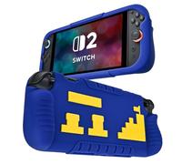 DLseego Protective Soft Case for Nintendo Switch 2 (2025), TPU Grip Cover for Joy Con, Controller Protectors-Shockproof & Scratch-Resistant Console Shell, Game Patterns - Blue