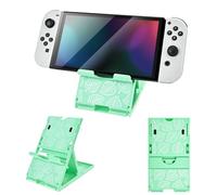 DLseego Stand for Switch 2/OLED/Lite Console,Non Slip Adjustable Green Theme Playstand Foldable Compact Holder Stand,White Leaves