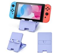 DLseego Stand for Switch OLED/Switch Lite/Switch,Adjustable Anti-slip Switch Playstand Foldable Portable Holder Stand for Switch Console,Purple