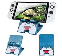 DLseego Switch Stand Suitable for Switch/Switch OLED/Switch Lite, Cute Animal Crossing Angle Adjustable Holder Kickstand, Portable Foldable Non-Slip Non-Shake Anime Kawaii Bracket - Blue