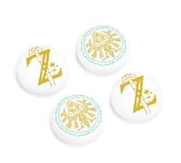 DLseego Switch Thumb Grips,Cool Joystick Cover Anti-Slip Analog Stick Cap Cover,4PCS Thumb Grip Caps Compatible with Switch/OLED/Lite,Yellow-White