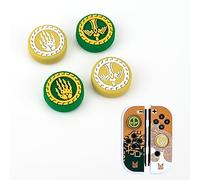 DLseego Thumb Grip Cap Compatible with Switch Lite/Switch OLED Joy C-o-n,Cool Element Button Covers,4PCS Soft Silicone Joystick Caps,Yellow-Green Sword