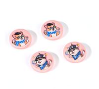 DLseego Thumb Grip Cap for Switch/OLED/Lite,4PCS Cute Dog Silicone Button Cover,Anti-Slip Cartoon Analog Joystick Protective Cap,Pink Dog