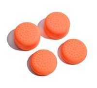 DLseego Thumb Grip Caps Compatible with Switch 2,4PCS Raised Dots Silicone Joystick Covers,Short and High Rise Enhanced Gaming Grip Anti-Slip Analog Stick Protective Caps,Orange