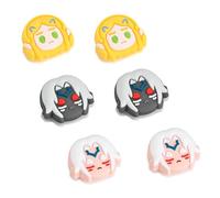 DLseego Thumb Grip Caps Compatible with Switch/Lite/OLED,Soft Silicone Thumb Grip Cover 6PCS Analog Stick Caps for Joystick Controller,Yellow+White