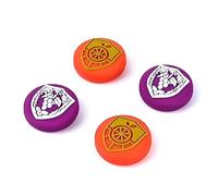 DLseego Thumb Grip Caps Compatible with Switch/Switch Lite/ Switch OLED,Cool Silicone Thumb Grips Cover Soft Anti-Slip 4PCS Thumb Button Caps-Orange and Purple
