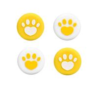 DLseego Thumb Grip Caps for Switch 2, 4 PCS Cat Claw Joystick Covers, Cute Silicone Enhancing Grip Analog Joystick Protecitve Cover for Switch 2/PS4/PS5/for Xbox,Yellow