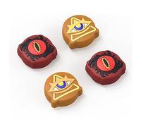 DLseego Thumb Grip Caps for Switch/Lite/OLED Joy Con,Soft Silicone Joystick Cover 3D Analog Stick Switch Button Caps,Red-Yellow Eye