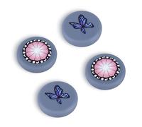 DLseego Thumb Grips Caps Compatible with Switch/ Lite/ OLED Joy Con,Cute Silicone Analog Stick Caps, Protective Thumb Grip Covers - Purple Butterfly (4PCS)