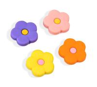 DLseego Thumb Grips Caps Design for Switch/Switch lite/Switch OLED Console, Soft Silicone Joycon Analog Controller Protective Anti-Slip Covers 4PCS Button Joy Con Joystick Caps - Flower 1