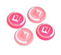 DLseego Thumb Grips Compatible with Switch 2,4PCS Soft Silicone Non-Slip Joystick Cap,Enhanced Grip and Comfort Analogue Button Cover for NS 2,Red + Pink