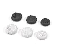 DLseego Thumb Grips Designed for Nintendo Switch 2 2025, Soft Silicone Joycon Analog Controller Protective Anti-Slip Covers 6PCS Button Joy Con Joystick Caps, Ergonomic Design,Three Size- Black&Gray