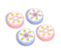 DLseego Thumb Grips Designed for Nintendo Switch 2 (2025), Soft Silicone Joycon Analog Controller Protective Anti-Slip Cover 4PCS Button Joy Con Joystick Caps Covers, Wheel - Blue Pink